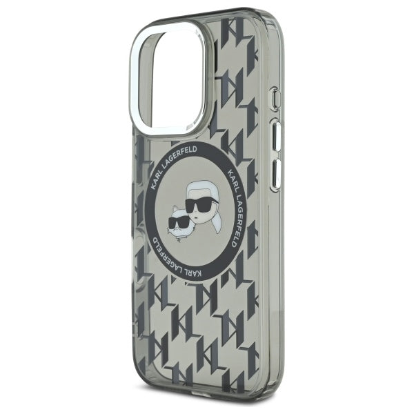 MagSafe cover til Apple iPhone 16 Pro, Karl Lagerfeld, IML Monogram Karl & Choupette's Heads, Sort
