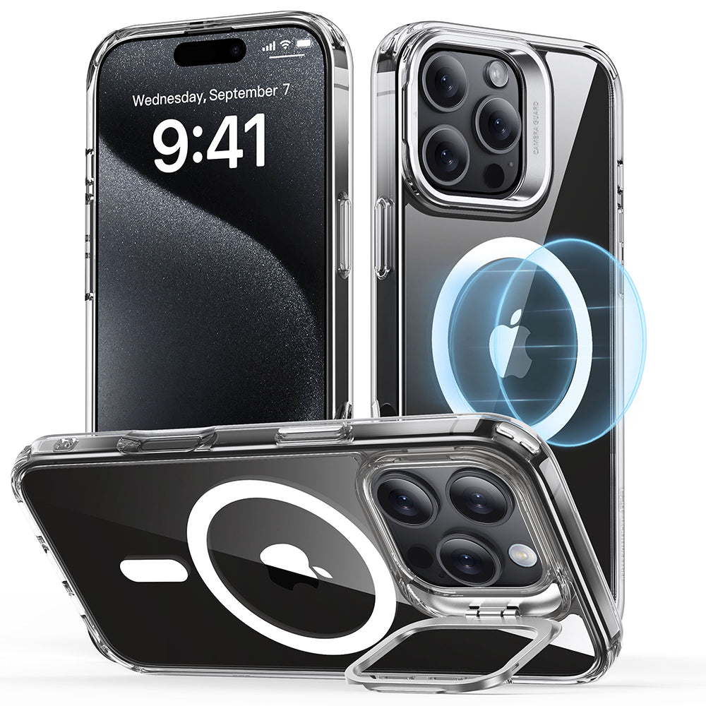 MagSafe cover til Apple iPhone 16 Pro Max, ESR, Classic Hybrid Kickstand, Gennemsigtig