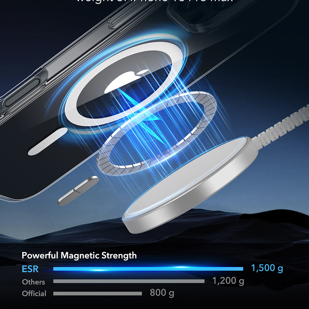 MagSafe cover til Apple iPhone 16 Pro Max, ESR, Classic Hybrid, Gennemsigtig