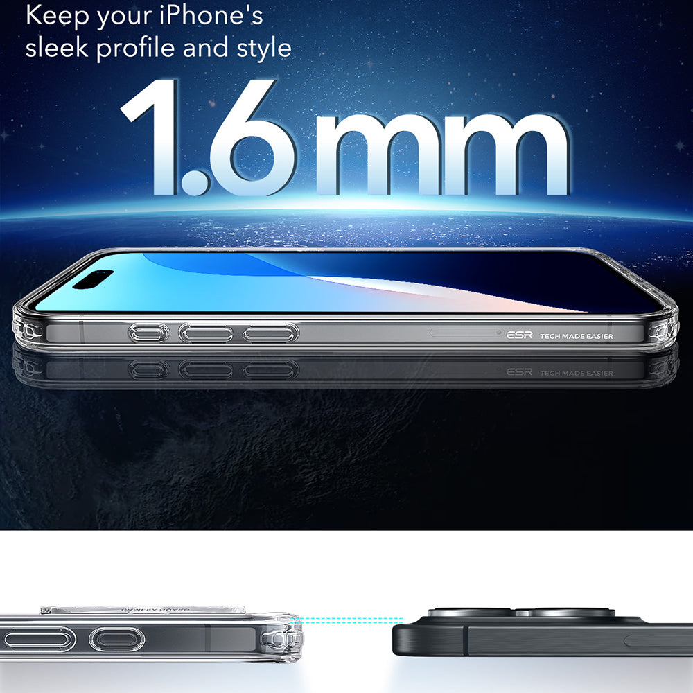MagSafe cover til Apple iPhone 16 Pro Max, ESR, Classic Hybrid, Gennemsigtig