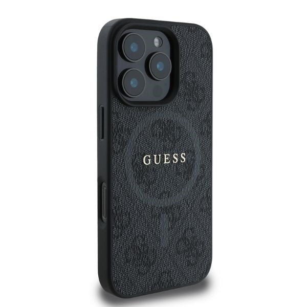 MagSafe cover til Apple iPhone 16 Pro Max, Guess, 4G Ring Classic Logo, Sort