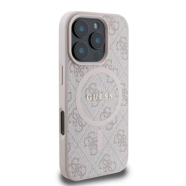 MagSafe cover til Apple iPhone 16 Pro Max, Guess, 4G Ring Classic Logo, Pink