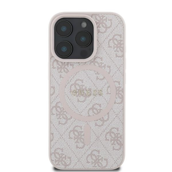 MagSafe cover til Apple iPhone 16 Pro Max, Guess, 4G Ring Classic Logo, Pink