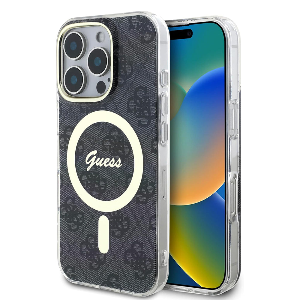 MagSafe cover til Apple iPhone 16 Pro Max, Guess, IML 4G, Sort