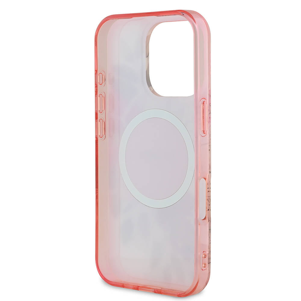 MagSafe cover til Apple iPhone 16 Pro Max, Guess, IML Flower & Tonal Circle, Pink