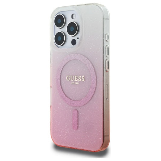 MagSafe cover til Apple iPhone 16 Pro Max, Guess, IML Glitter Gradient, Pink