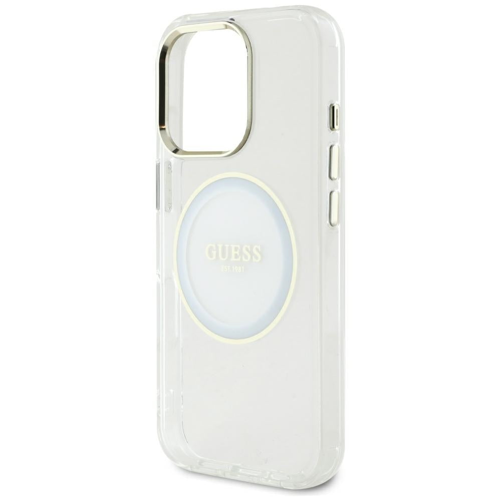MagSafe cover til Apple iPhone 16 Pro Max, Guess, IML Metal Colored Circle, Hvid