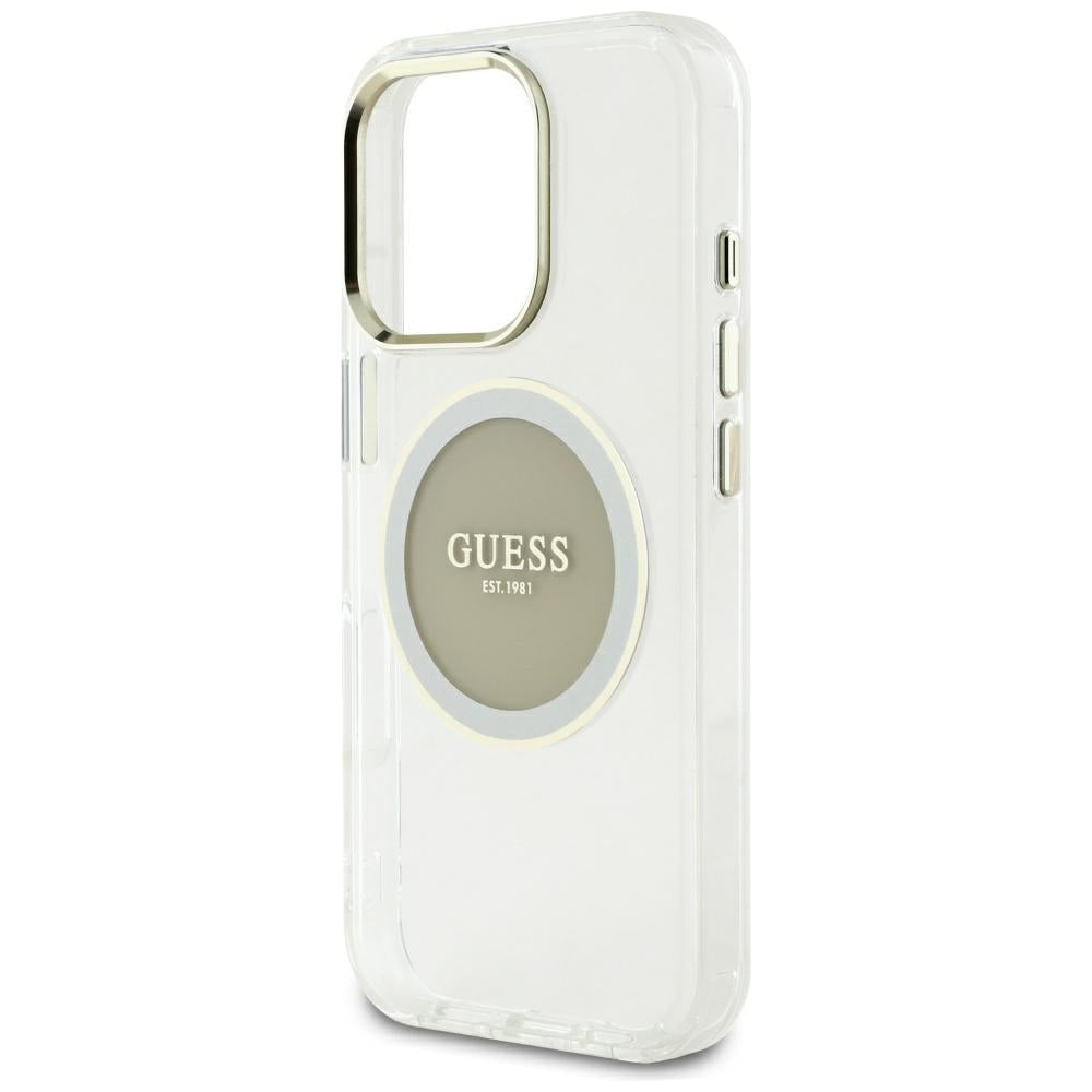 MagSafe cover til Apple iPhone 16 Pro Max, Guess, IML Metal Colored Circle, Grå