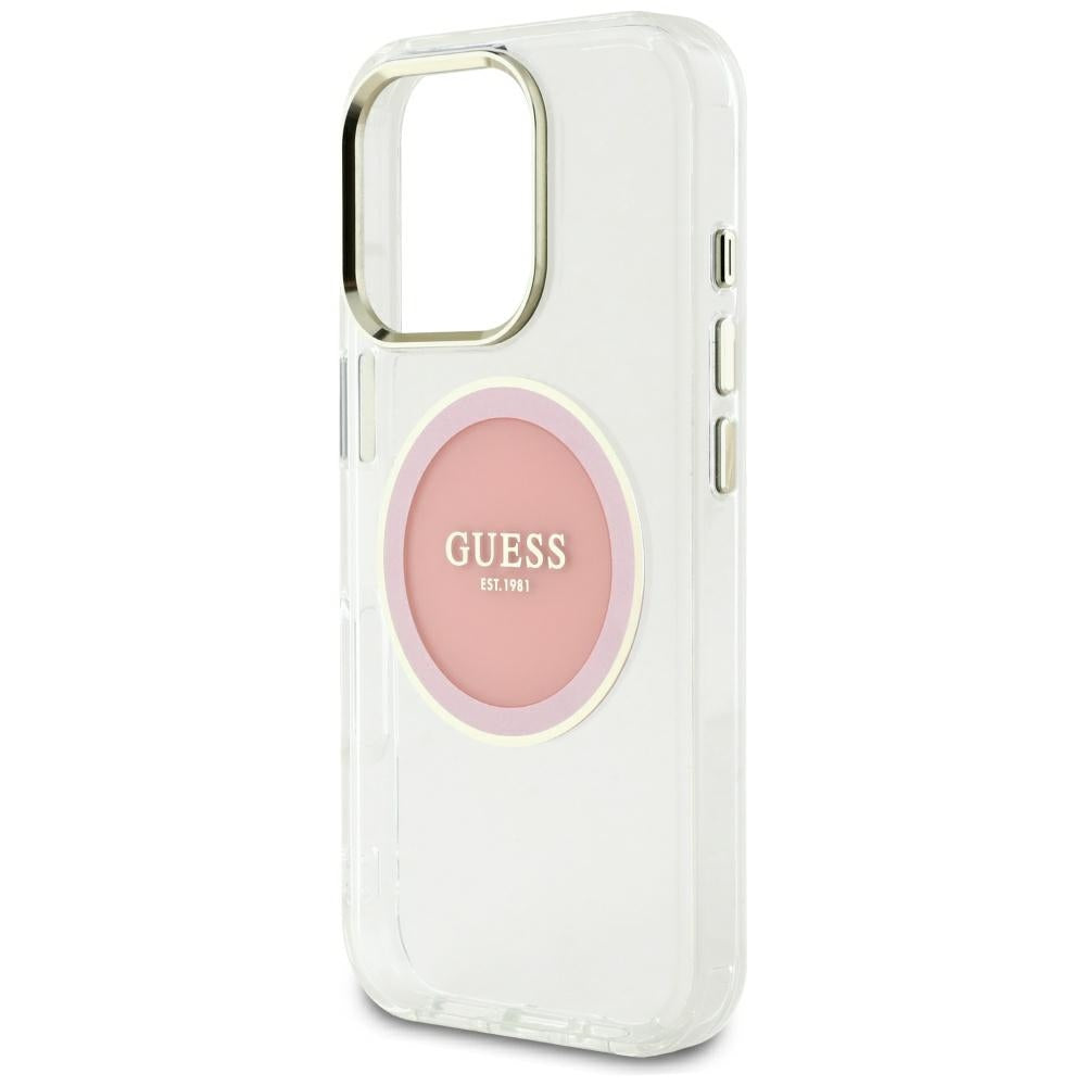 MagSafe cover til Apple iPhone 16 Pro Max, Guess, IML Metal Colored Circle, Pink