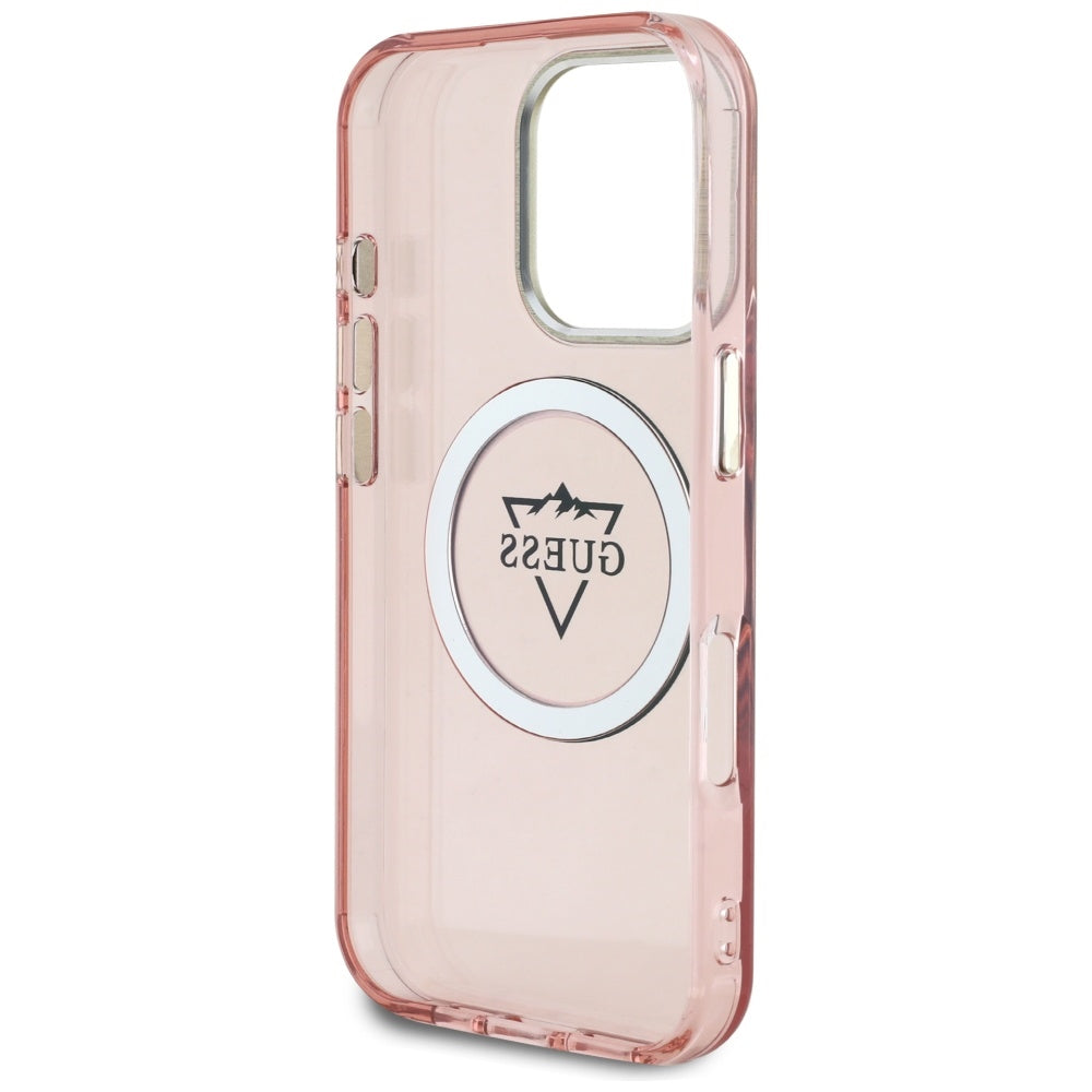 MagSafe cover til Apple iPhone 16 Pro Max, Guess, IML Metal Mountain Logo, Pink