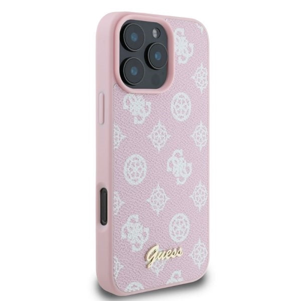 MagSafe cover til Apple iPhone 16 Pro Max, Guess, Peony Script, Pink