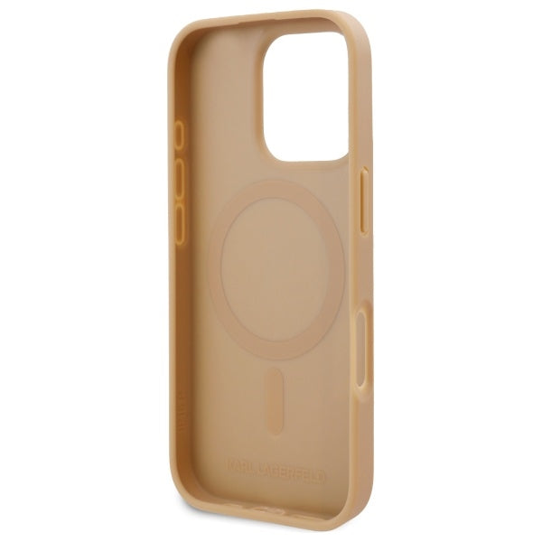 MagSafe cover til Apple iPhone 16 Pro Max, Karl Lagerfeld, Hot Stamp, Beige