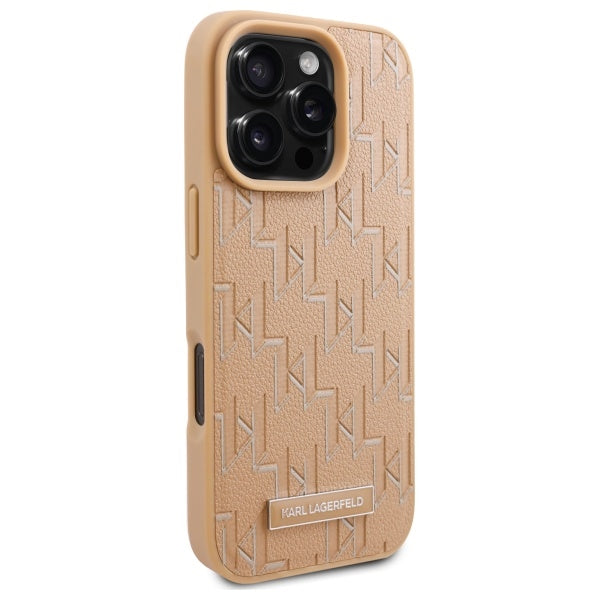 MagSafe cover til Apple iPhone 16 Pro Max, Karl Lagerfeld, Hot Stamp, Beige