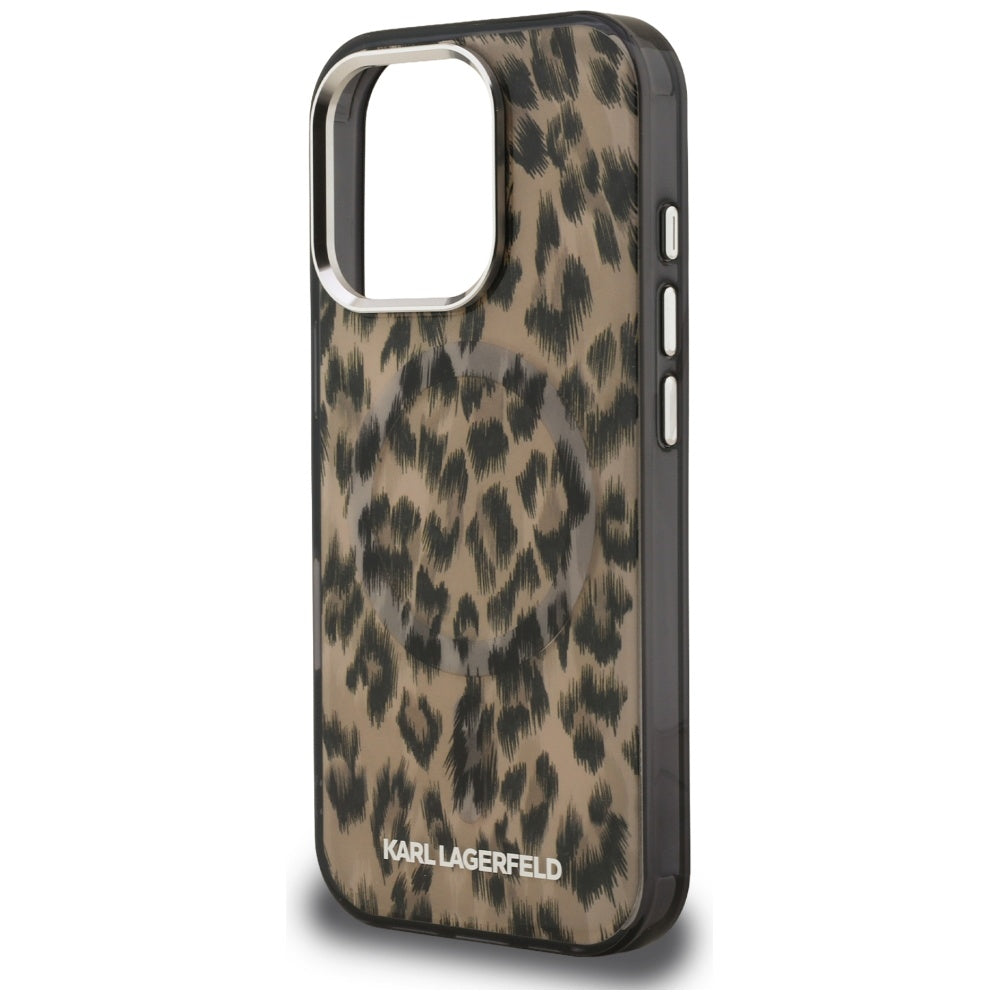 MagSafe cover til Apple iPhone 16 Pro Max, Karl Lagerfeld, IML Leopard Mønster, Brun