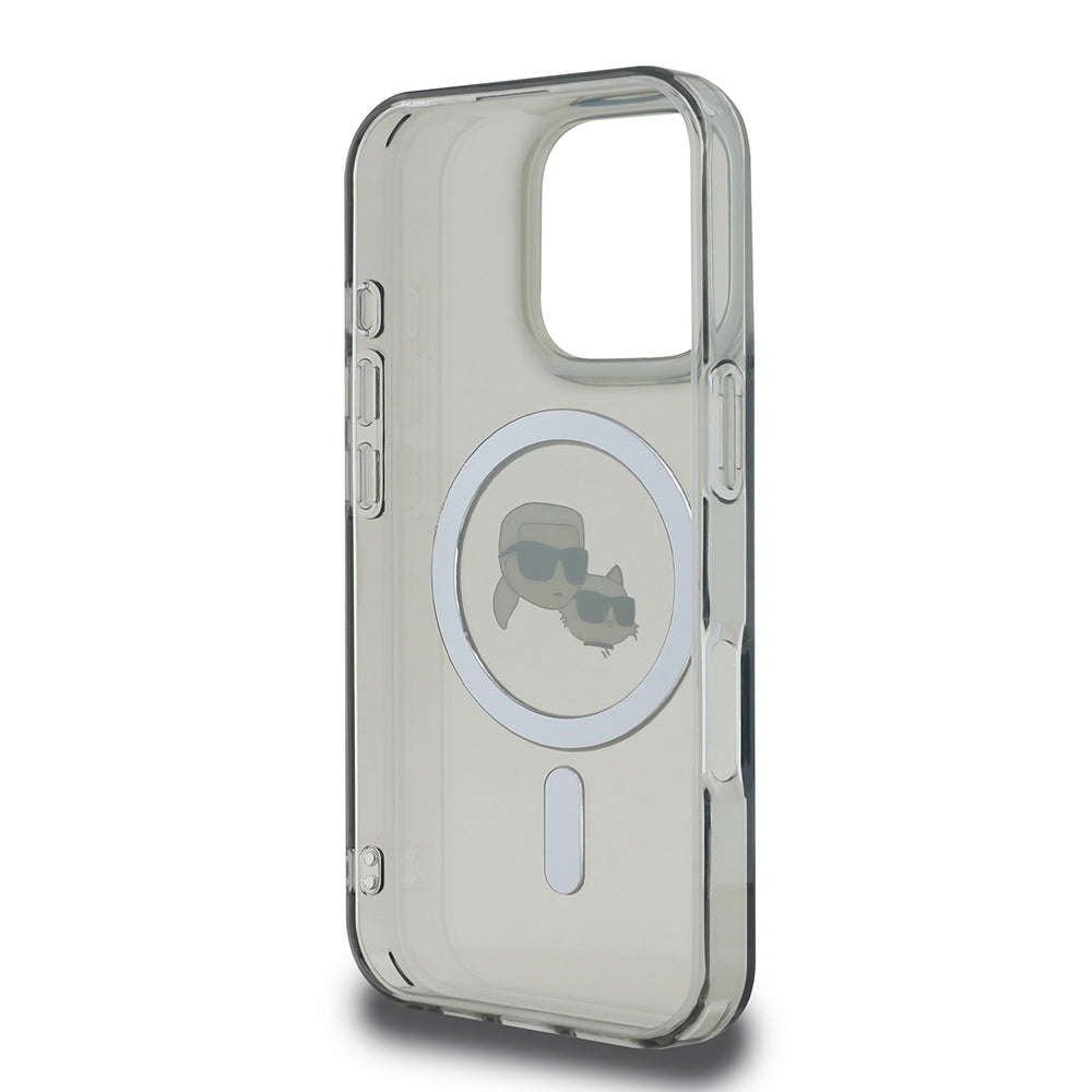 MagSafe cover til Apple iPhone 16 Pro Max, Karl Lagerfeld, IML Metal Karl & Choupette's Heads, Sort