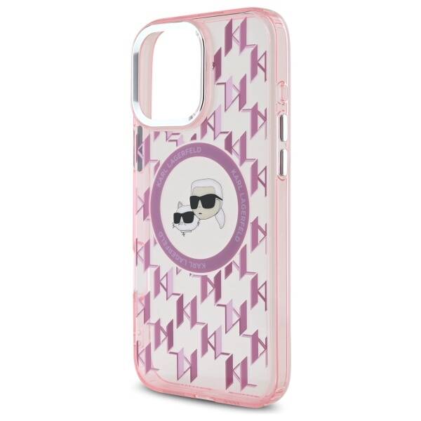 MagSafe cover til Apple iPhone 16 Pro Max, Karl Lagerfeld, IML Monogram Karl & Choupette's Heads, Pink