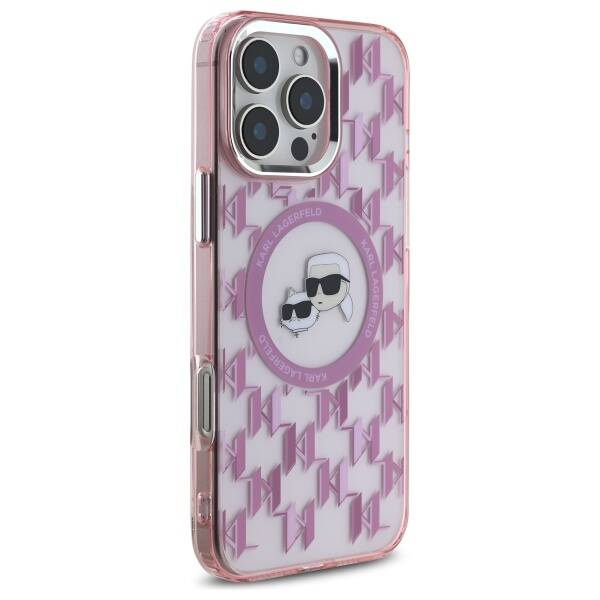 MagSafe cover til Apple iPhone 16 Pro Max, Karl Lagerfeld, IML Monogram Karl & Choupette's Heads, Pink