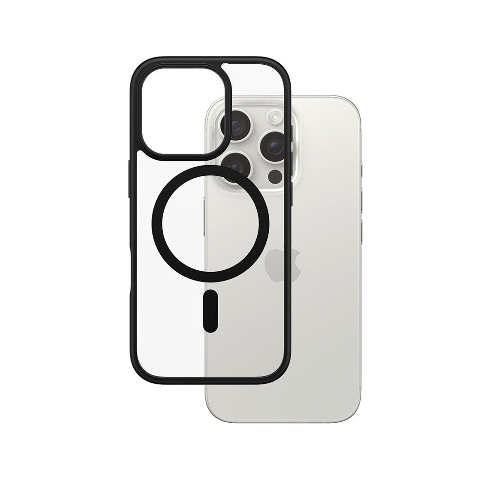 MagSafe cover til Apple iPhone 16 Pro, PanzerGlass, Ramme, Sort Transparent
