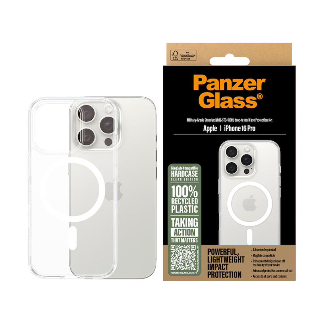 MagSafe cover til Apple iPhone 16 Pro, PanzerGlass, HardCase, Hvid Transparent