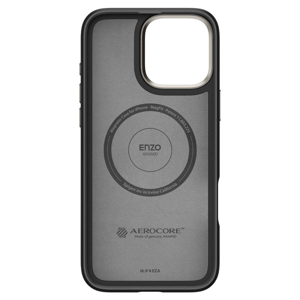 MagSafe cover til Apple iPhone 16 Pro, Spigen, Enzo Aramid, Sort