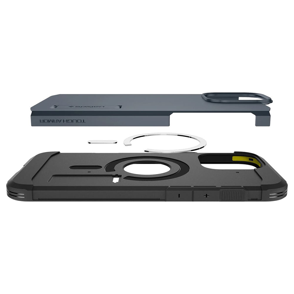 MagSafe cover til Apple iPhone 16 Pro, Spigen, Tough Armor, Blå ACS08147