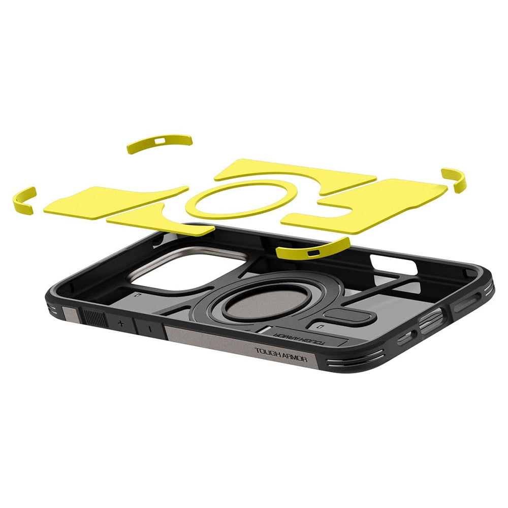 MagSafe cover til Apple iPhone 16 Pro, Spigen, Tough Armor, Grå ACS08145