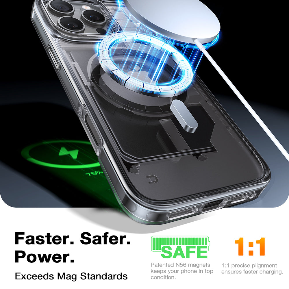 MagSafe cover til Apple iPhone 16 Pro, Torras, Diamond, Transparent