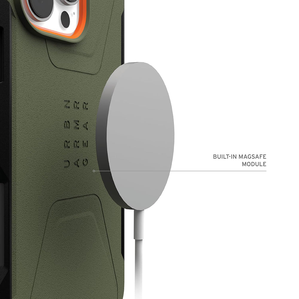 MagSafe cover til Apple iPhone 16 Pro, Urban Armor Gear, Civilian, Grøn
