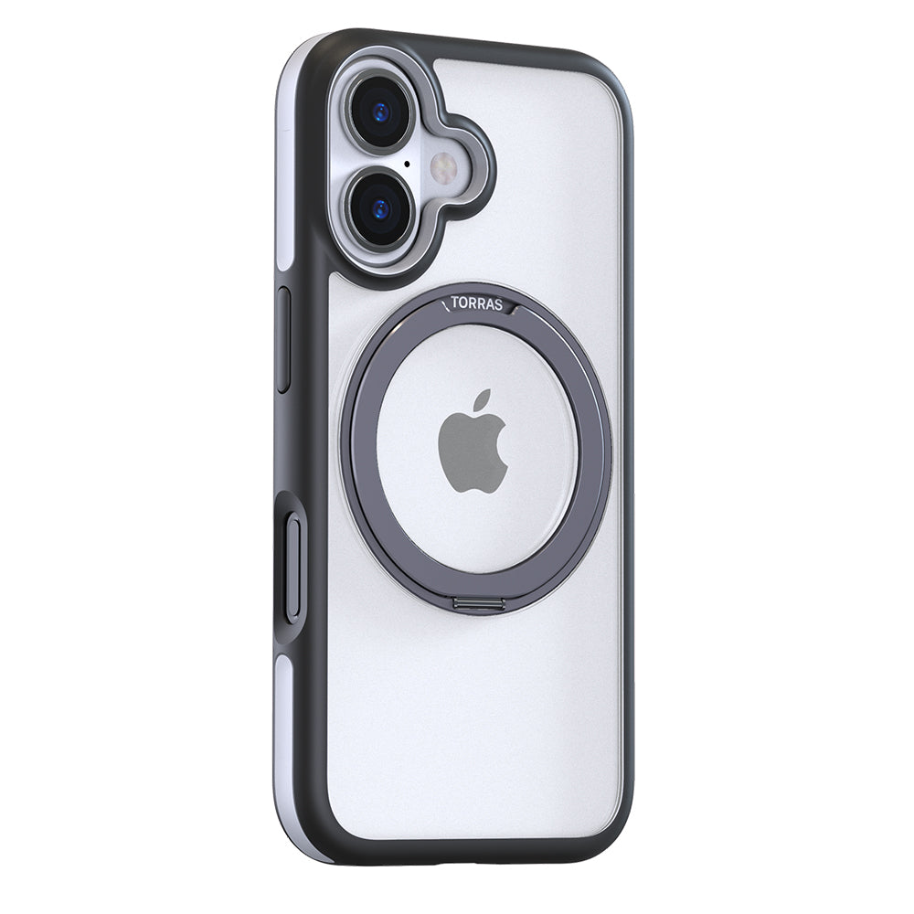 MagSafe cover til Apple iPhone 16, Torras, Ostand R Fusion, Sort
