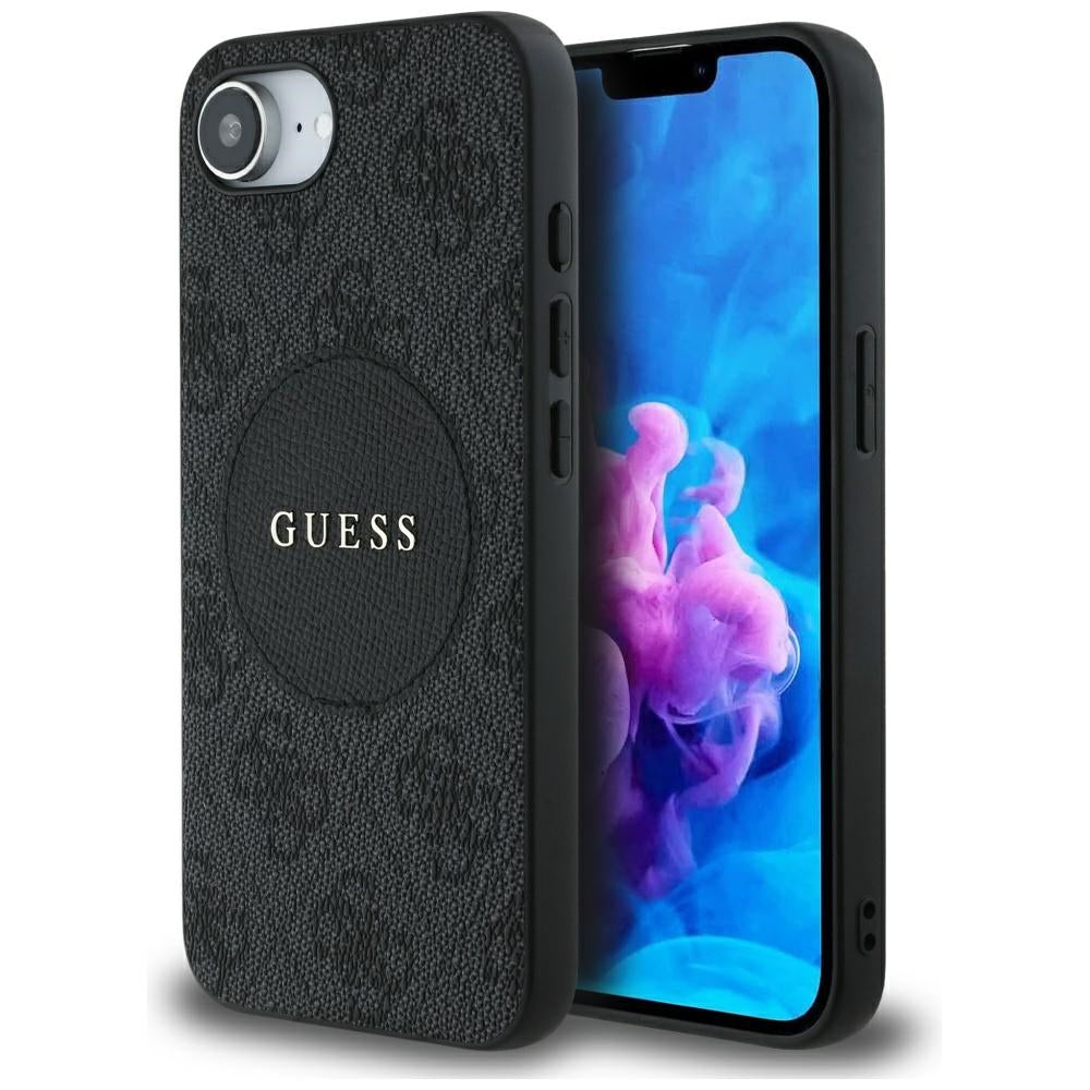 MagSafe cover til Apple iPhone 17e / 16e, Guess, 4G Circle Classic Logo, Sort