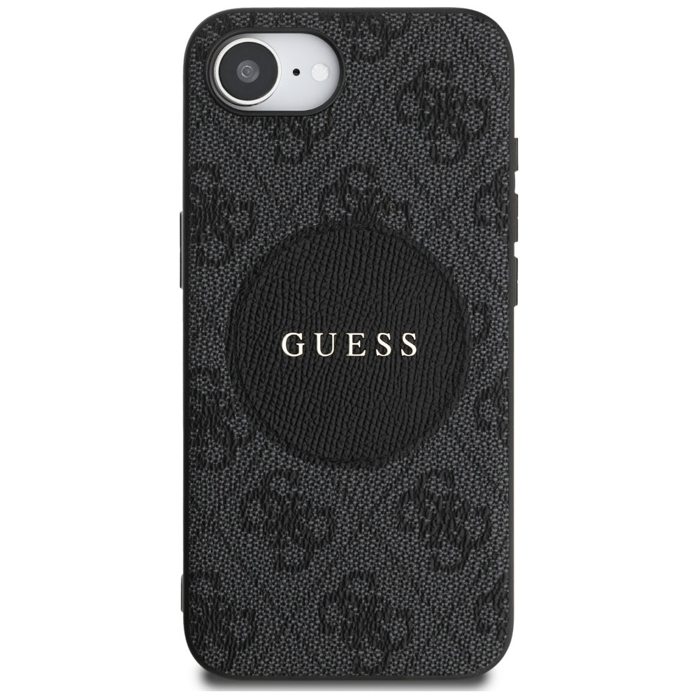 MagSafe cover til Apple iPhone 17e / 16e, Guess, 4G Circle Classic Logo, Sort