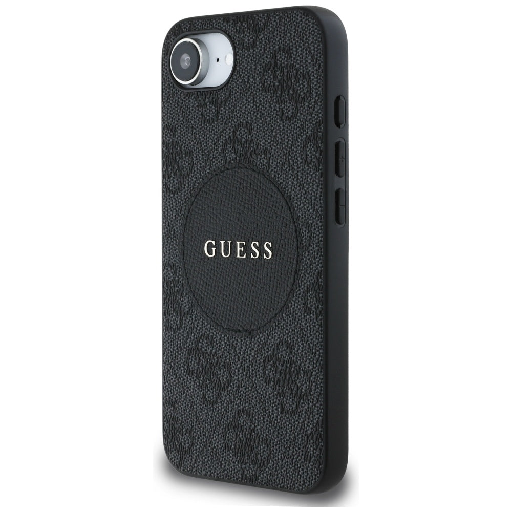 MagSafe cover til Apple iPhone 17e / 16e, Guess, 4G Circle Classic Logo, Sort