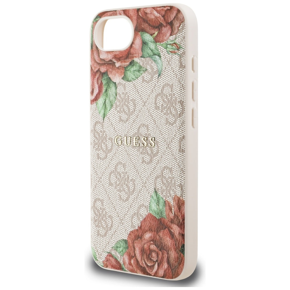 MagSafe Case for Apple iPhone 17e / 16e, Guess, 4G Flowers Print, Pink
