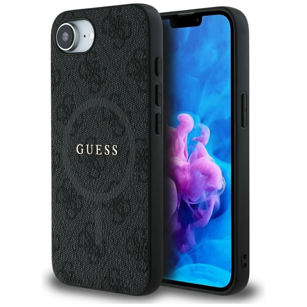 MagSafe cover til Apple iPhone 17e / 16e, Guess, 4G Ring Classic Logo, Sort