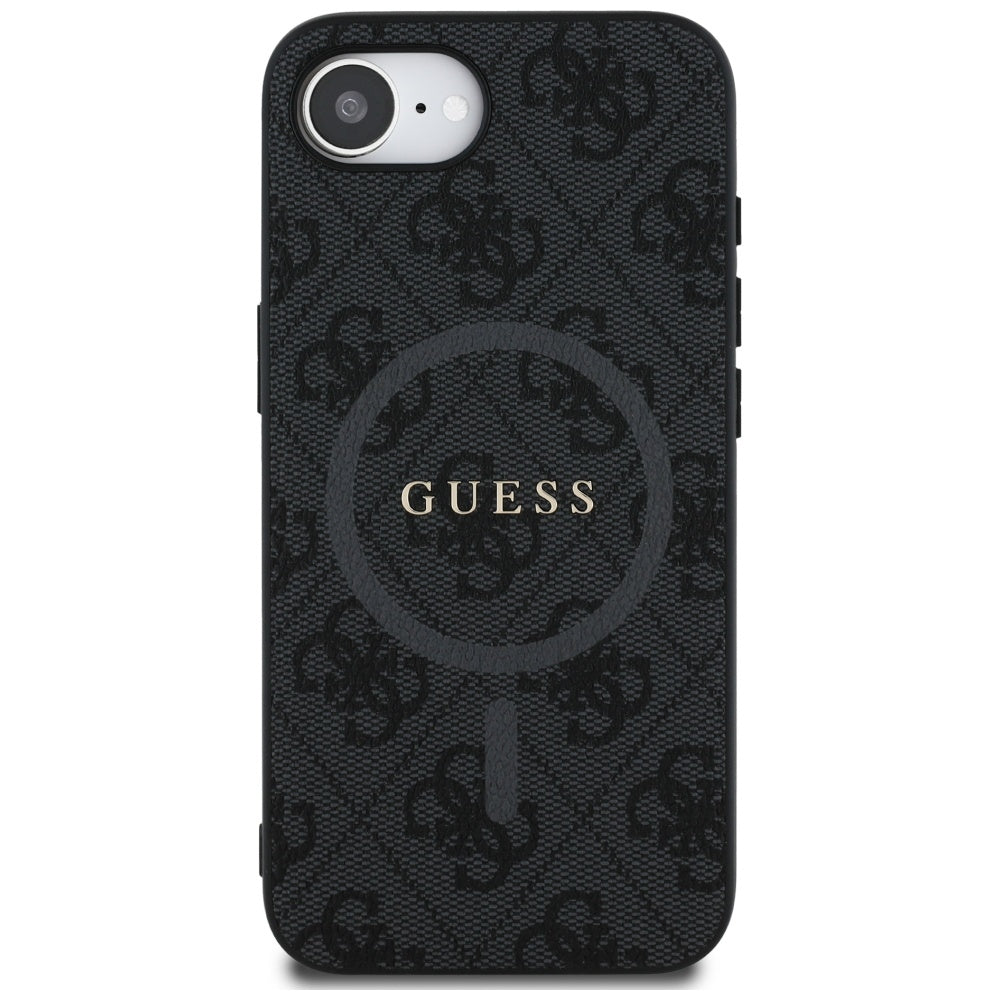MagSafe cover til Apple iPhone 17e / 16e, Guess, 4G Ring Classic Logo, Sort