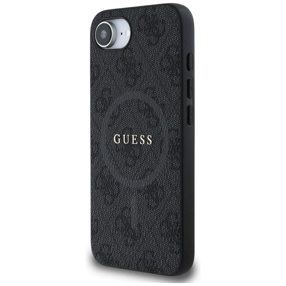 MagSafe cover til Apple iPhone 17e / 16e, Guess, 4G Ring Classic Logo, Sort