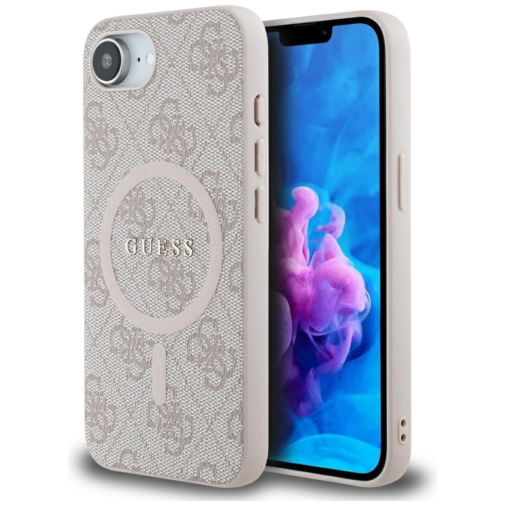 MagSafe cover til Apple iPhone 17e / 16e, Guess, 4G Ring Classic Logo, Pink