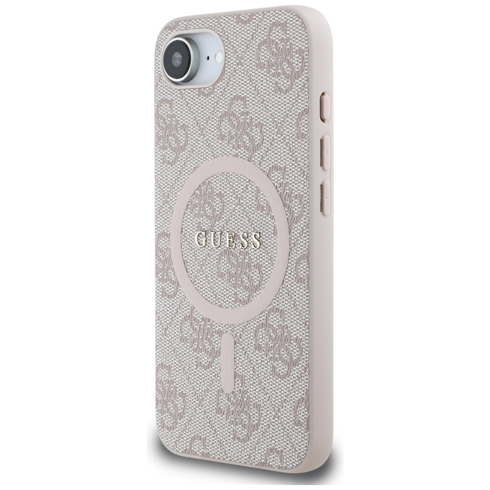 MagSafe cover til Apple iPhone 17e / 16e, Guess, 4G Ring Classic Logo, Pink