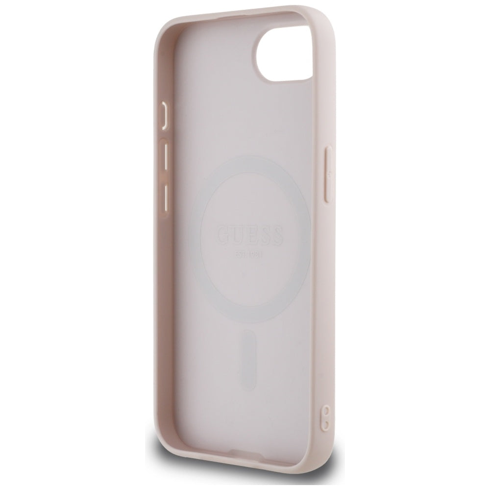MagSafe cover til Apple iPhone 17e / 16e, Guess, 4G Ring Classic Logo, Pink