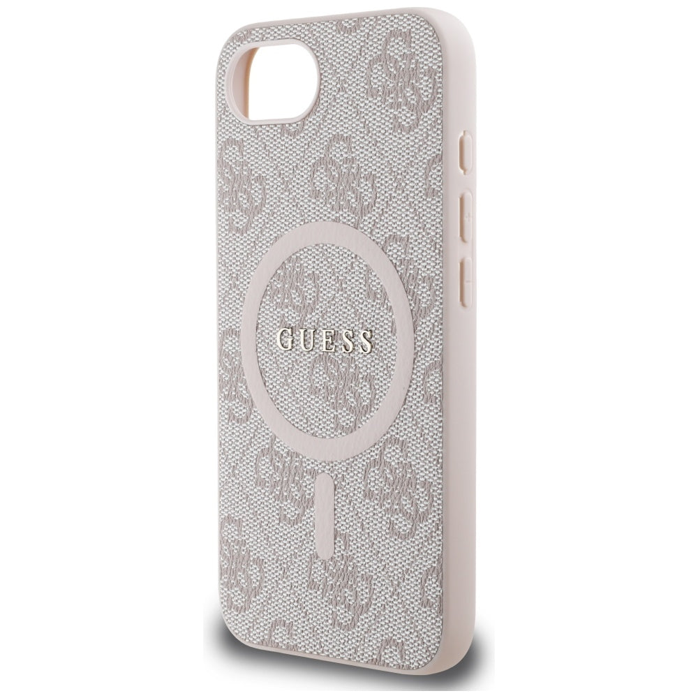 MagSafe cover til Apple iPhone 17e / 16e, Guess, 4G Ring Classic Logo, Pink