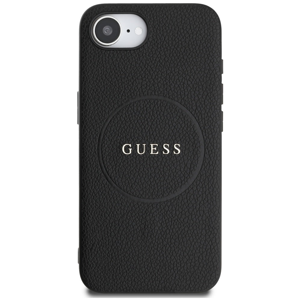 MagSafe cover til Apple iPhone 17e / 16e, Guess, Grained Gold Ring, Sort