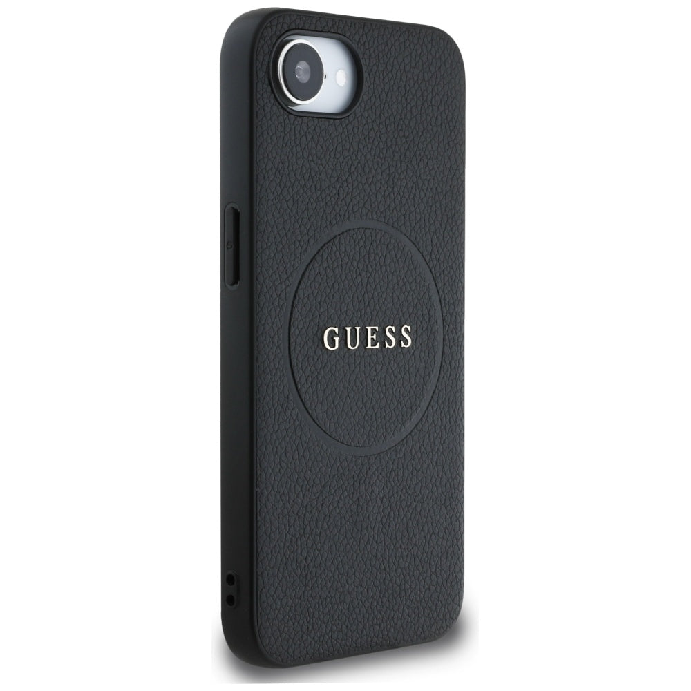 MagSafe cover til Apple iPhone 17e / 16e, Guess, Grained Gold Ring, Sort