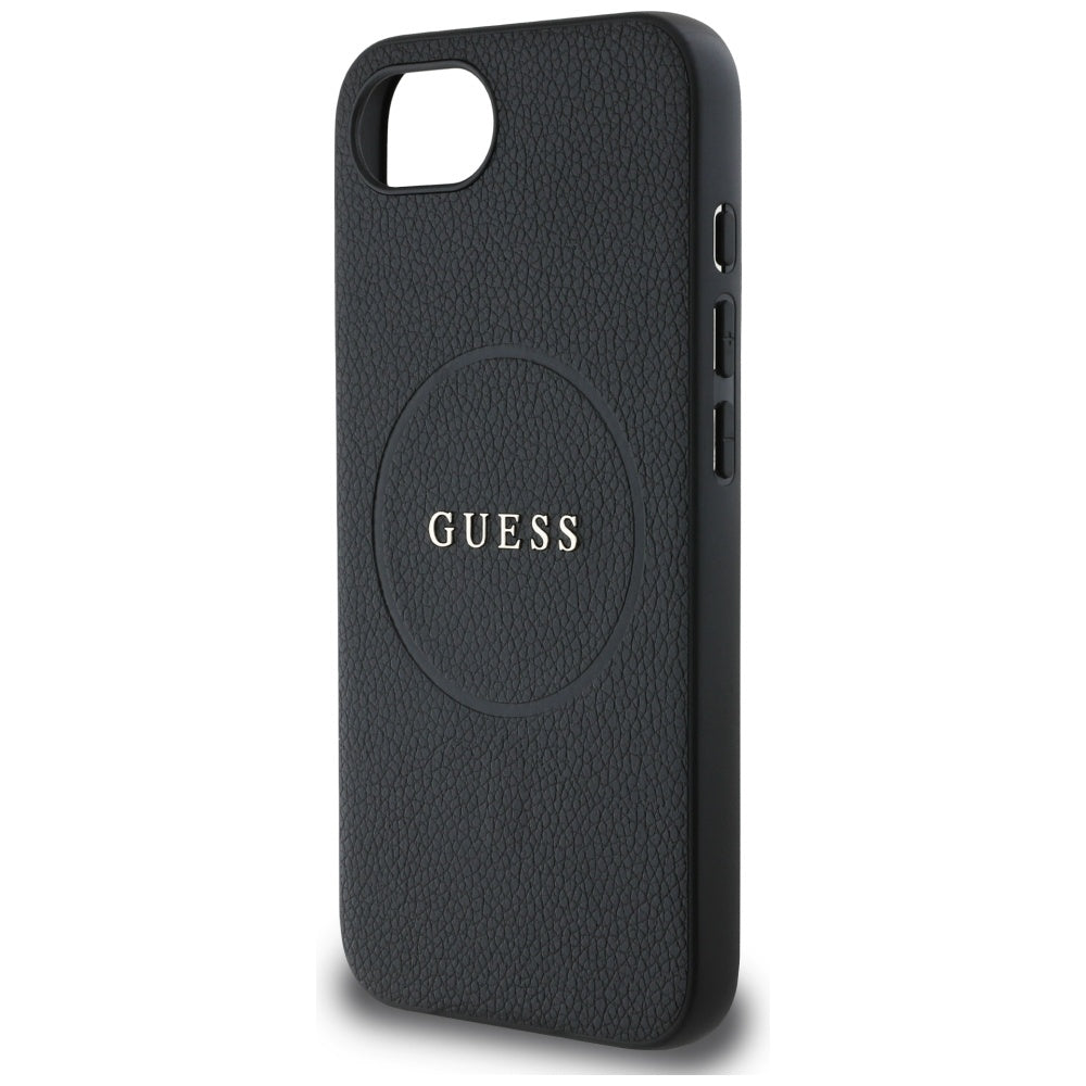 MagSafe cover til Apple iPhone 17e / 16e, Guess, Grained Gold Ring, Sort
