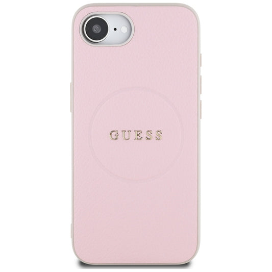 MagSafe cover til Apple iPhone 16e, Guess, Grained Gold Ring, Pink