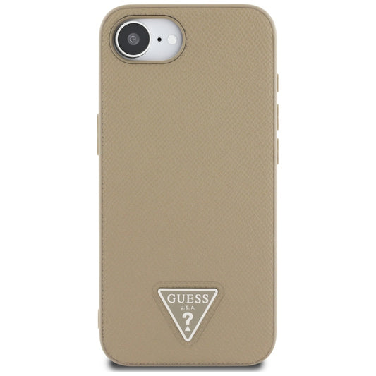 MagSafe cover til Apple iPhone 16e, Guess, Grained Triangle Logo, Brun