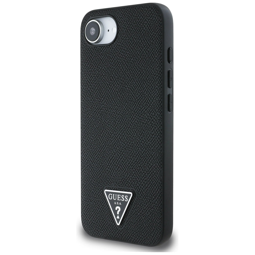 MagSafe cover til Apple iPhone 17e / 16e, Guess, Grained Triangle Logo, Sort