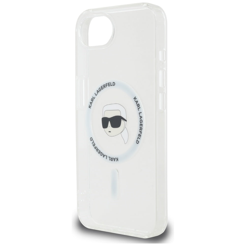 MagSafe cover til Apple iPhone 17e / 16e, Karl Lagerfeld, IML Karl's Head, Hvid