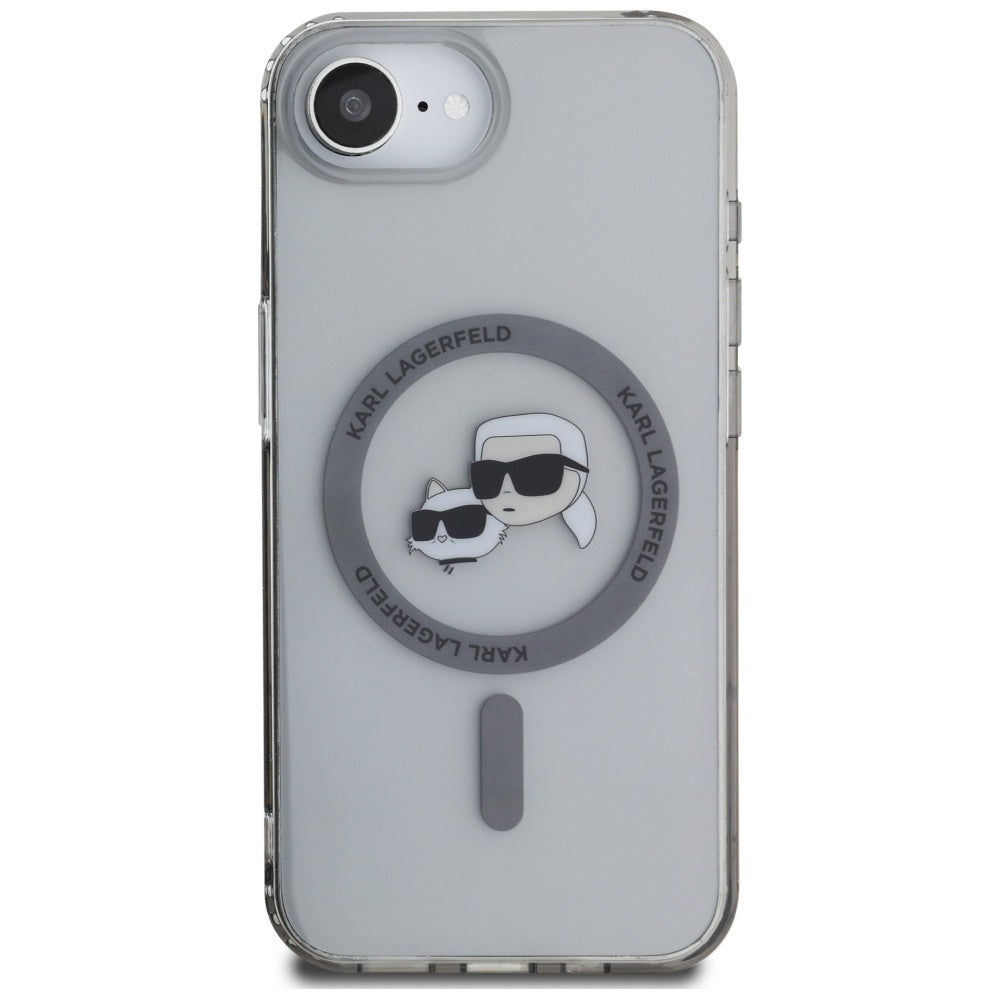 MagSafe cover til Apple iPhone 17e / 16e, Karl Lagerfeld, IML Metal Karl & Choupette's Heads, Sort