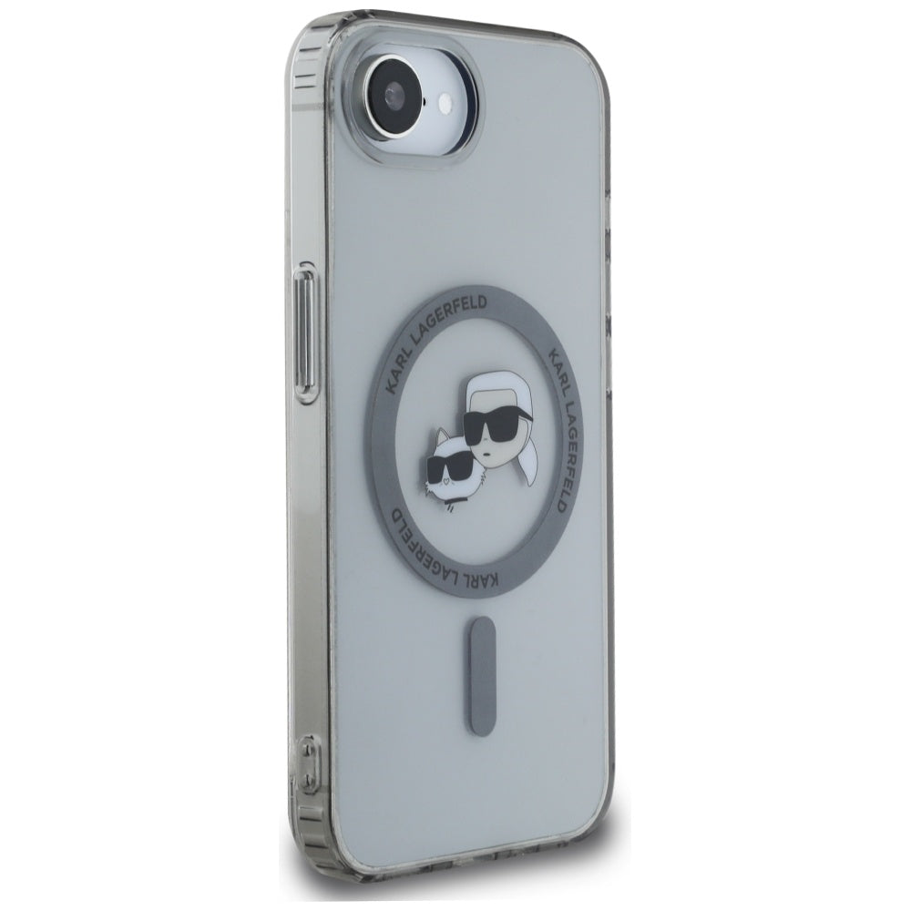 MagSafe cover til Apple iPhone 17e / 16e, Karl Lagerfeld, IML Metal Karl & Choupette's Heads, Sort