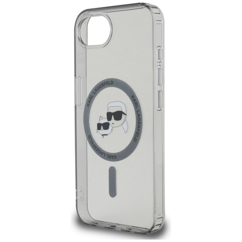 MagSafe cover til Apple iPhone 17e / 16e, Karl Lagerfeld, IML Metal Karl & Choupette's Heads, Sort